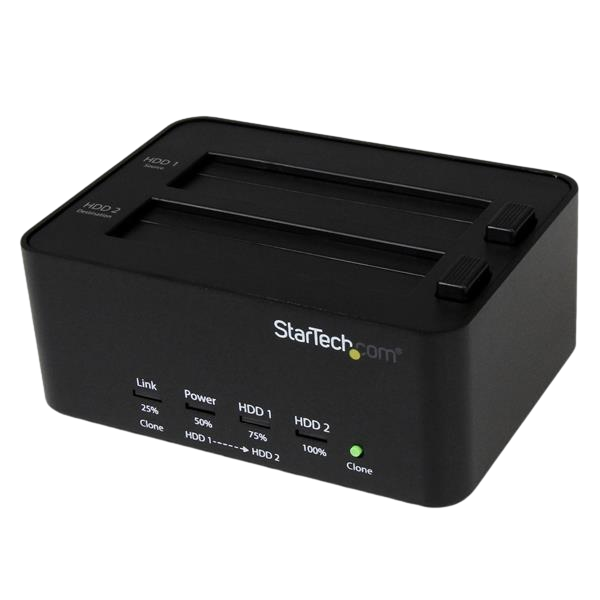 StarTechcom USB 30 2 bahía  25 35 Clona HDD  Dock StarTechcom USB 30 2 bahía  25 35 Clona HDD  Dock