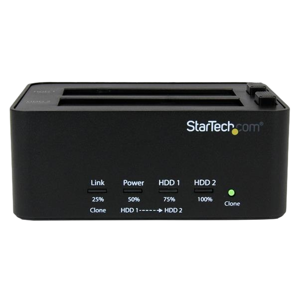 StarTechcom USB 30 2 bahía  25 35 Clona HDD  Dock StarTechcom USB 30 2 bahía  25 35 Clona HDD  Dock
