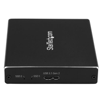 StarTechcom 2 bahías M2 NGFF USB 31  Caja SSD M2