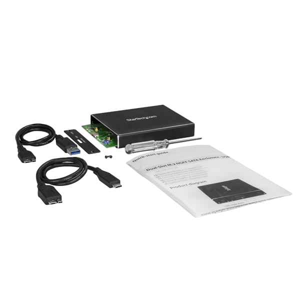 StarTechcom 2 bahías M2 NGFF USB 31  Caja SSD M2 StarTechcom 2 bahías M2 NGFF USB 31  Caja SSD M2