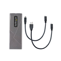 StarTechcom Caja Externa USBC para NVMe o SSD M2 PCIESATA  NGFF