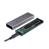 StarTechcom Caja Externa USBC para NVMe o SSD M2 PCIESATA  NGFF