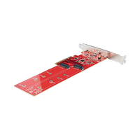 StarTechcom Tarjeta Adaptadora PCIe x8x16 a 2x SSDs M2 NVMe AHCI