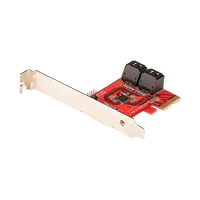 StarTechcom Tarjeta PCIe de 4 Puertos Controladora SATA 6Gbps ASM1164