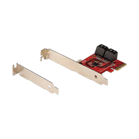 StarTechcom Tarjeta PCIe de 4 Puertos Controladora SATA 6Gbps ASM1164