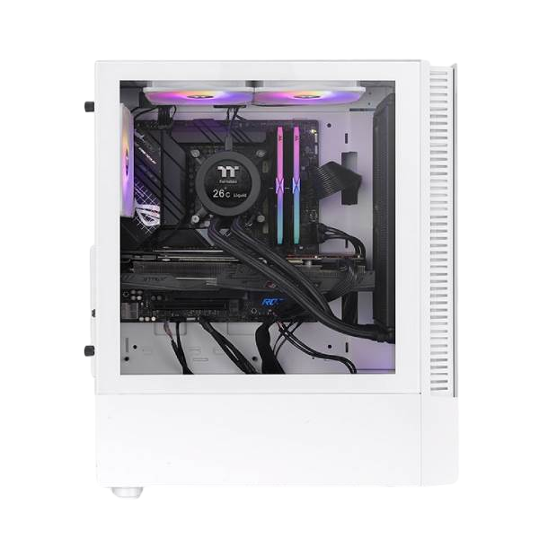Thermaltake View 200 TG Snow ARGB  Caja ATX Cristal Templado Blanca Thermaltake View 200 TG Snow ARGB  Caja ATX Cristal Templado Blanca