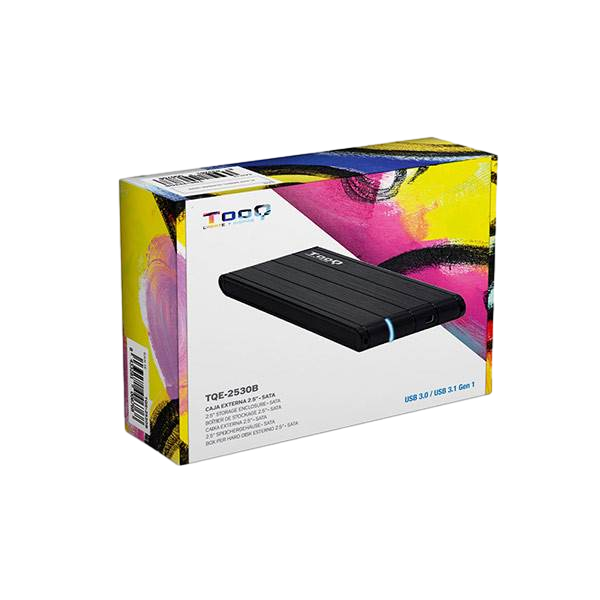 TooQ TQE2530B 25 SATA USB 30 Negra Caja HDD TooQ TQE2530B 25 SATA USB 30 Negra Caja HDD