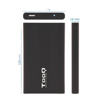 TooQ TQE2510B 25 SATA USB 20 Negra  Caja HDD