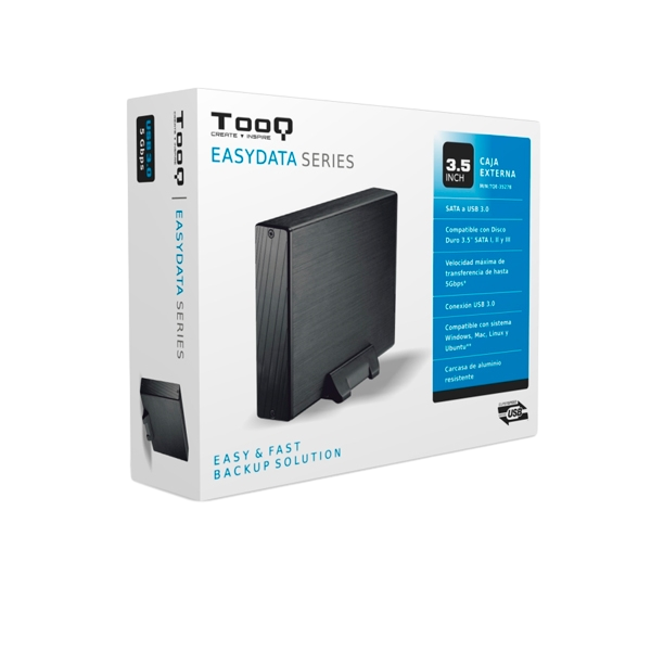 TooQ TQE3527B 35 SATA USB 30 Negra Caja HDD TooQ TQE3527B 35 SATA USB 30 Negra Caja HDD