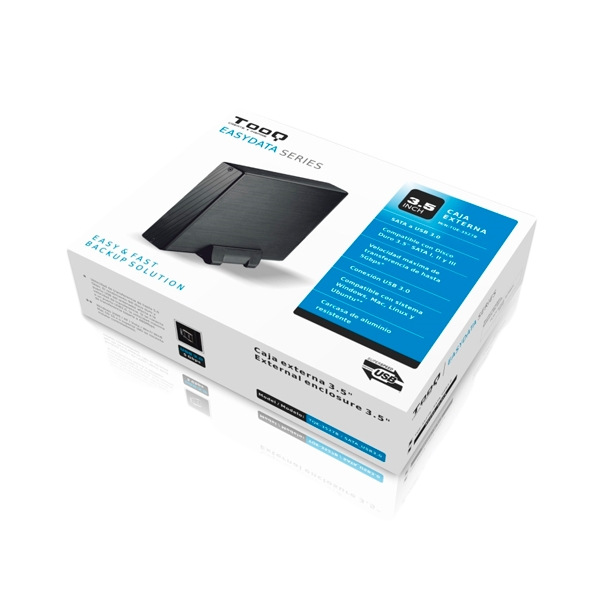 TooQ TQE3527B 35 SATA USB 30 Negra Caja HDD TooQ TQE3527B 35 SATA USB 30 Negra Caja HDD
