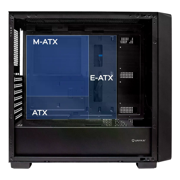Unykach Revelat Madeira Black Caja ATX Lateral de Vidrio Templado y Frontal con Listones de Madera Natura USBC y Audio HD Soporta Refrigeracion Liquida Unykach Revelat Madeira Black Caja ATX Lateral de Vidrio Templado y Frontal con Listones de Madera Natura USBC y Audio HD Soporta Refrigeracion Liquida