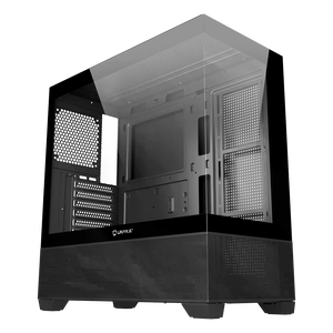 Unykach Revelat Black  Caja ATX Frontal y Lateral de Vidrio Templado  USBC y Audio HD  Soporta Refrigeracion Liquida