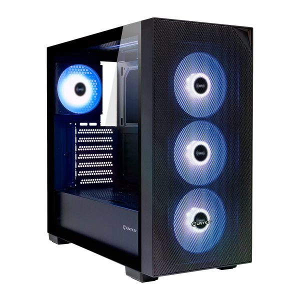 Unykach Revelat Mesh Black Caja ATX Caja ATX Frontal Mesh y Lateral de Vidrio Templado USBC y Audio HD Soporta Refrigeracion Liquida Unykach Revelat Mesh Black Caja ATX Caja ATX Frontal Mesh y Lateral de Vidrio Templado USBC y Audio HD Soporta Refrigeracion Liquida