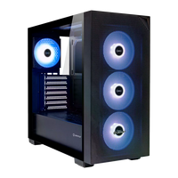 Unykach Revelat Mesh Black Caja ATX | Caja ATX Frontal Mesh y Lateral de Vidrio Templado - USB-C y Audio HD - Soporta Refrigeracion Liquida