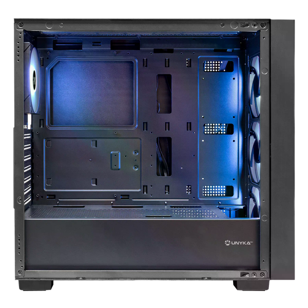Unykach Revelat Mesh Black Caja ATX Caja ATX Frontal Mesh y Lateral de Vidrio Templado USBC y Audio HD Soporta Refrigeracion Liquida Unykach Revelat Mesh Black Caja ATX Caja ATX Frontal Mesh y Lateral de Vidrio Templado USBC y Audio HD Soporta Refrigeracion Liquida