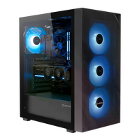 Unykach Revelat Mesh Compact Edition Caja ATX, Micro ATX, ITX - Lateral de Vidrio Templado - 3.5"", 2.5"" - 4 Ventiladores ARGB - Soporta Refrigeracion Liquida - Color Negro