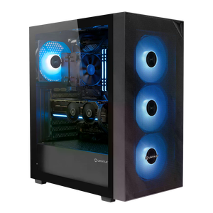 Unykach Revelat Mesh Compact Edition Caja ATX Micro ATX ITX  Lateral de Vidrio Templado  35 25  4 Ventiladores ARGB  Soporta Refrigeracion Liquida  Color Negro