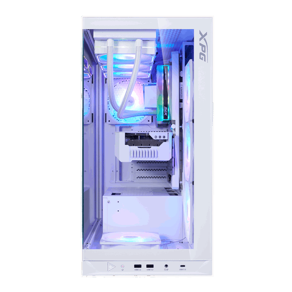 XPG Invader X BTF ARGB Caja ATX MidTower Cristal Templado Blanca XPG Invader X BTF ARGB Caja ATX MidTower Cristal Templado Blanca