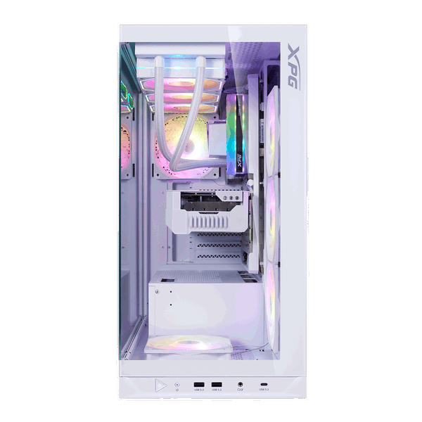 XPG Invader X BTF ARGB Caja ATX MidTower Cristal Templado Blanca XPG Invader X BTF ARGB Caja ATX MidTower Cristal Templado Blanca