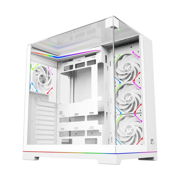 XYZ Tesseract ARGB  Caja ATX Cristal Templado Blanca XYZ Tesseract ARGB  Caja ATX Cristal Templado Blanca