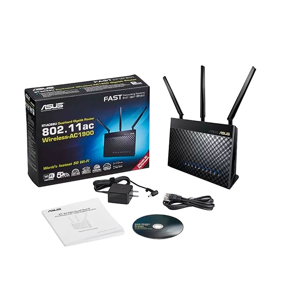 Asus RTAC68U AC1900 AiMesh Dual Band  Router Asus RTAC68U AC1900 AiMesh Dual Band  Router