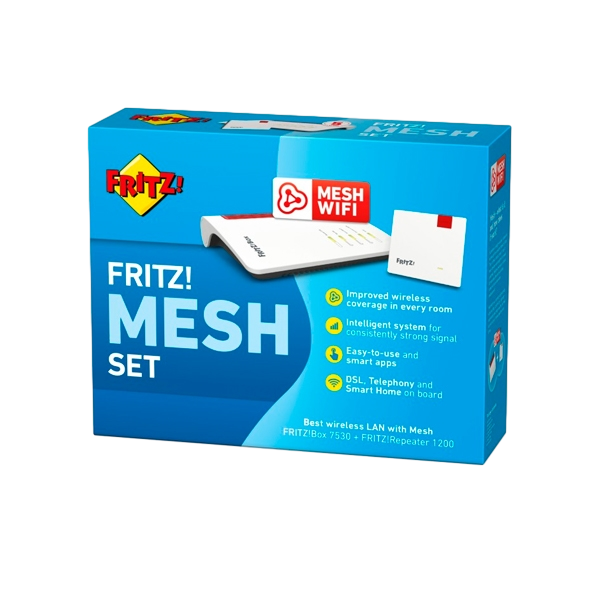 AVM FRITZBox Set  Router 7530  Repetidor 1200   Router AVM FRITZBox Set  Router 7530  Repetidor 1200   Router