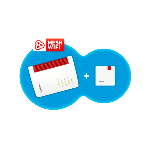 AVM FRITZBox Set  Router 7530  Repetidor 1200   Router AVM FRITZBox Set  Router 7530  Repetidor 1200   Router