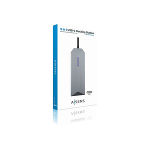 Aisens ASUC9P001GR  HDMI  3x USB  RJ45  Audio  Lector Tarjetas  USBC  MicroSD  USB Dock
