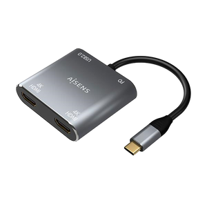 Aisens A1090625 2x HDMI 4K USBC  Adaptador USB