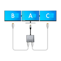 Aisens A1090625 2x HDMI 4K USBC  Adaptador USB