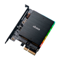 Akasa M2 PCIe NVMe amp M2 SATA RGB LED   Adaptador