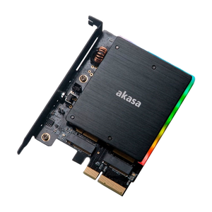 Akasa M2 PCIe NVMe amp M2 SATA RGB LED   Adaptador