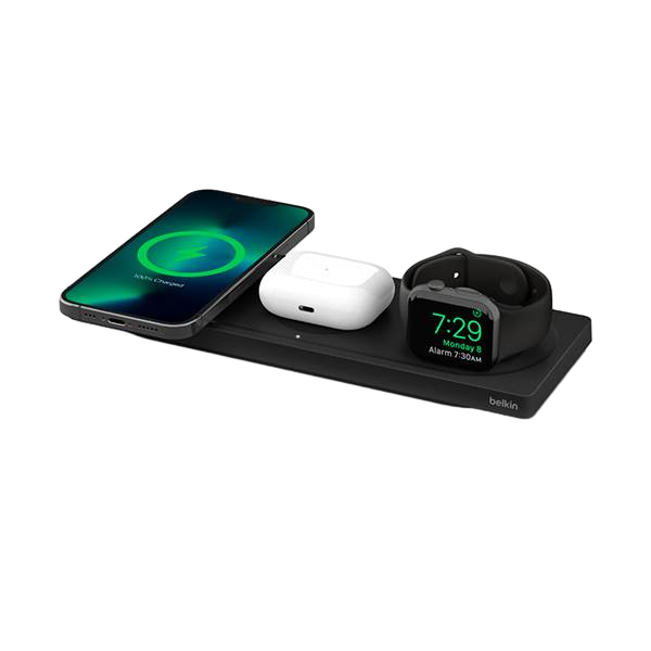 Belkin WIZ016VFBK Magsafe 3 En 1  Cargador Inalambrica Belkin WIZ016VFBK Magsafe 3 En 1  Cargador Inalambrica