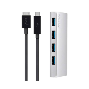 Belkin F4U088VF 4 Puertos USBC MicroB  Adaptador HUB