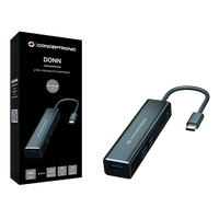 Conceptronic HUB 3 Puertos USB 32 a SD MicroSD USBA  Lector Adaptador