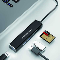 Conceptronic HUB 3 Puertos USB 32 a SD MicroSD USBA  Lector Adaptador
