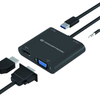 Conceptronic 4 en 1 USBC HDMI VGA Audio  Adaptador
