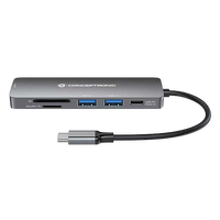 Conceptronic HUB 6 en 1 HDMI USBC Lector SD  Adaptador