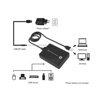 Conceptronic HUB 4 Puertos USB 30 90cm  Adaptador