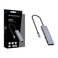 Conceptronic HUBBIES13G 4Port USB 32 Gen 2 10Gbps USBC x 2 USBA x 2 Aluminum Case  Adaptador HUB