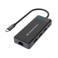 Conceptronic DONN15G 12-in-1 USB 3.2, HDMI x 2, VGA, USB-C Data, USB-A 3.0 x 2, USB-A 2.0, SD, TF/MicroSD, Audio, GbE LAN, 100W USB PD - Adaptador USB