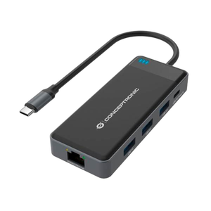 Conceptronic DONN15G 12in1 USB 32 HDMI x 2 VGA USBC Data USBA 30 x 2 USBA 20 SD TFMicroSD Audio GbE LAN 100W USB PD  Adaptador USB