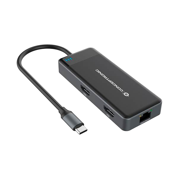 Conceptronic DONN15G 12in1 USB 32 HDMI x 2 VGA USBC Data USBA 30 x 2 USBA 20 SD TFMicroSD Audio GbE LAN 100W USB PD Adaptador USB Conceptronic DONN15G 12in1 USB 32 HDMI x 2 VGA USBC Data USBA 30 x 2 USBA 20 SD TFMicroSD Audio GbE LAN 100W USB PD Adaptador USB