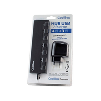 Coolbox HUB USB 7 PUERTOS 4 USB30  Hub