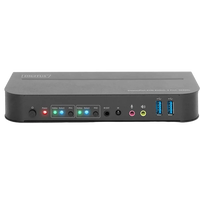 Digitus DS12850 Switch Conmutador KVM de 2 puertos con Entradas DisplayPort y Salida DisplayPortHDMI 2 Pantallas 4K 60Hz USB Audio Digitus DS12850 Switch Conmutador KVM de 2 puertos con Entradas DisplayPort y Salida DisplayPortHDMI 2 Pantallas 4K 60Hz USB Audio