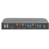 Digitus DS12850 Switch Conmutador KVM de 2 puertos con Entradas DisplayPort y Salida DisplayPortHDMI 2 Pantallas 4K 60Hz USB Audio Digitus DS12850 Switch Conmutador KVM de 2 puertos con Entradas DisplayPort y Salida DisplayPortHDMI 2 Pantallas 4K 60Hz USB Audio