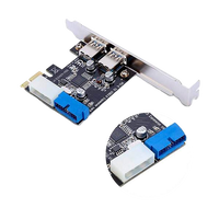Lazmin Tarjeta PCIE 19 pin USB 30 Adaptador Lazmin Tarjeta PCIE 19 pin USB 30 Adaptador