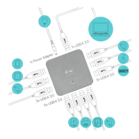 ITec USB 30 Metal Charging HUB 10 Puertos Hub USB ITec USB 30 Metal Charging HUB 10 Puertos Hub USB