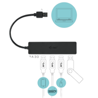 ITec Slim Passive HUB 4 Ports USB 30  Adaptador