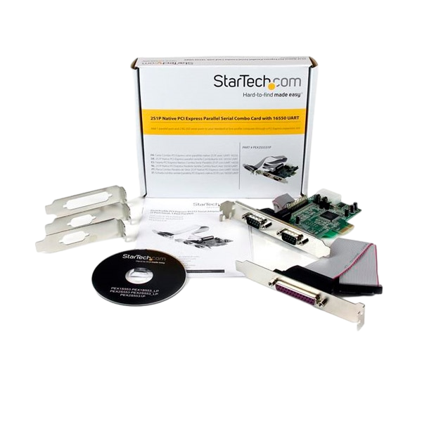 StarTechcom PCIe de 2 Puertos Serie 1 paralelo Adaptador StarTechcom PCIe de 2 Puertos Serie 1 paralelo Adaptador